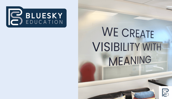 we create visibility with meaning sign with new logo