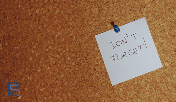 post it reading don't forget