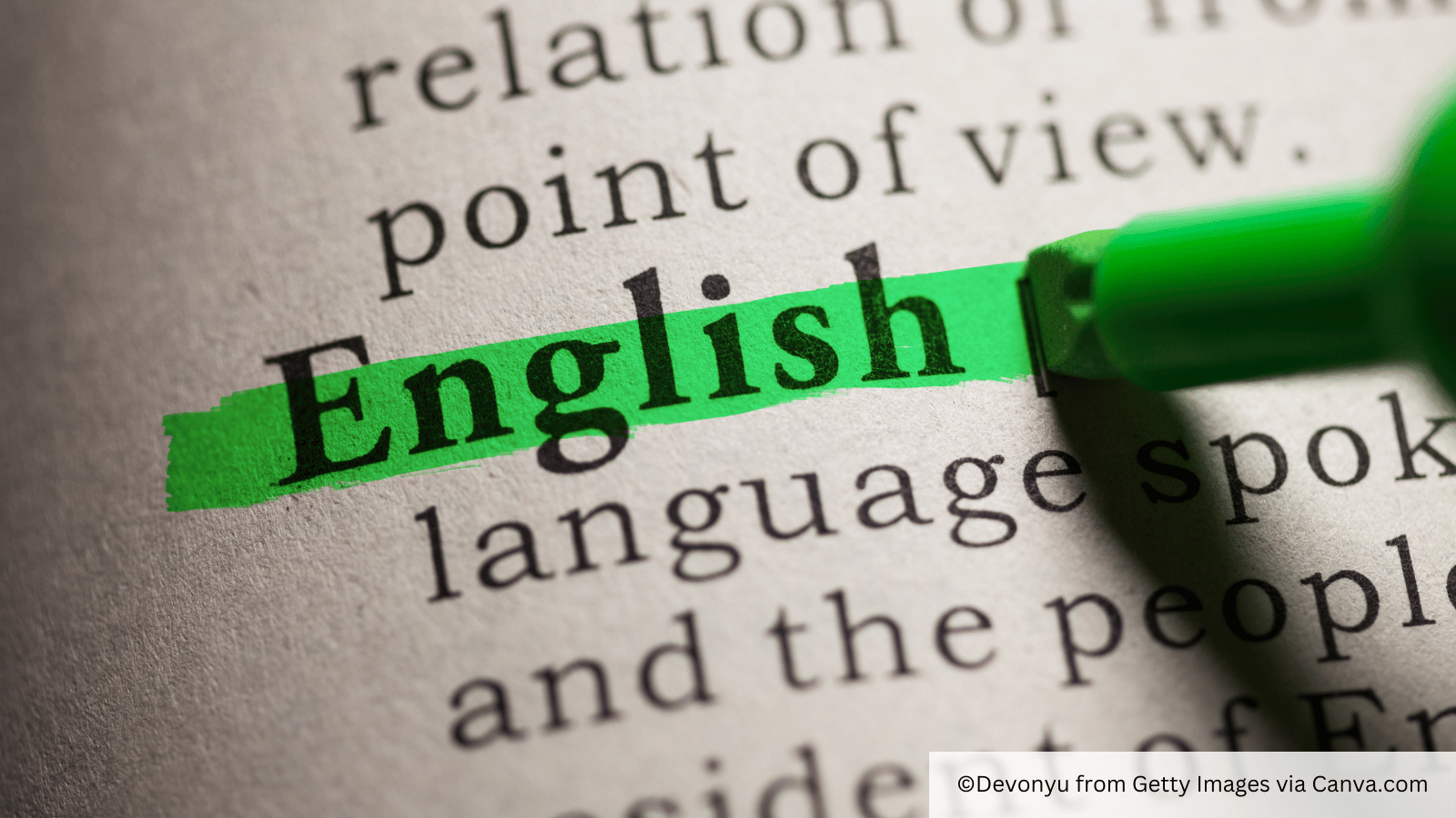 highlighting English dictionary definition