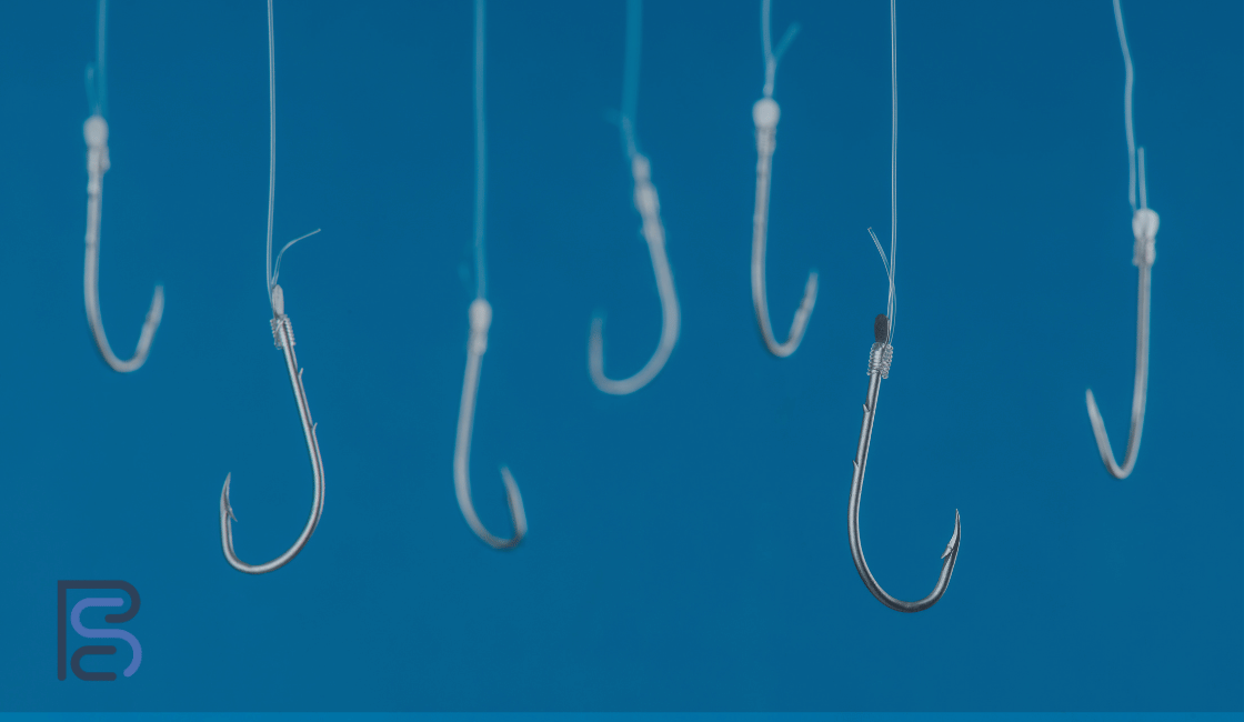 lots of hooks hanging with blue sky