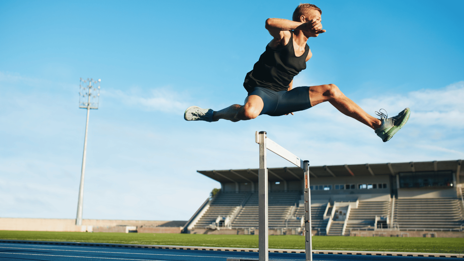 jumping over hurdles