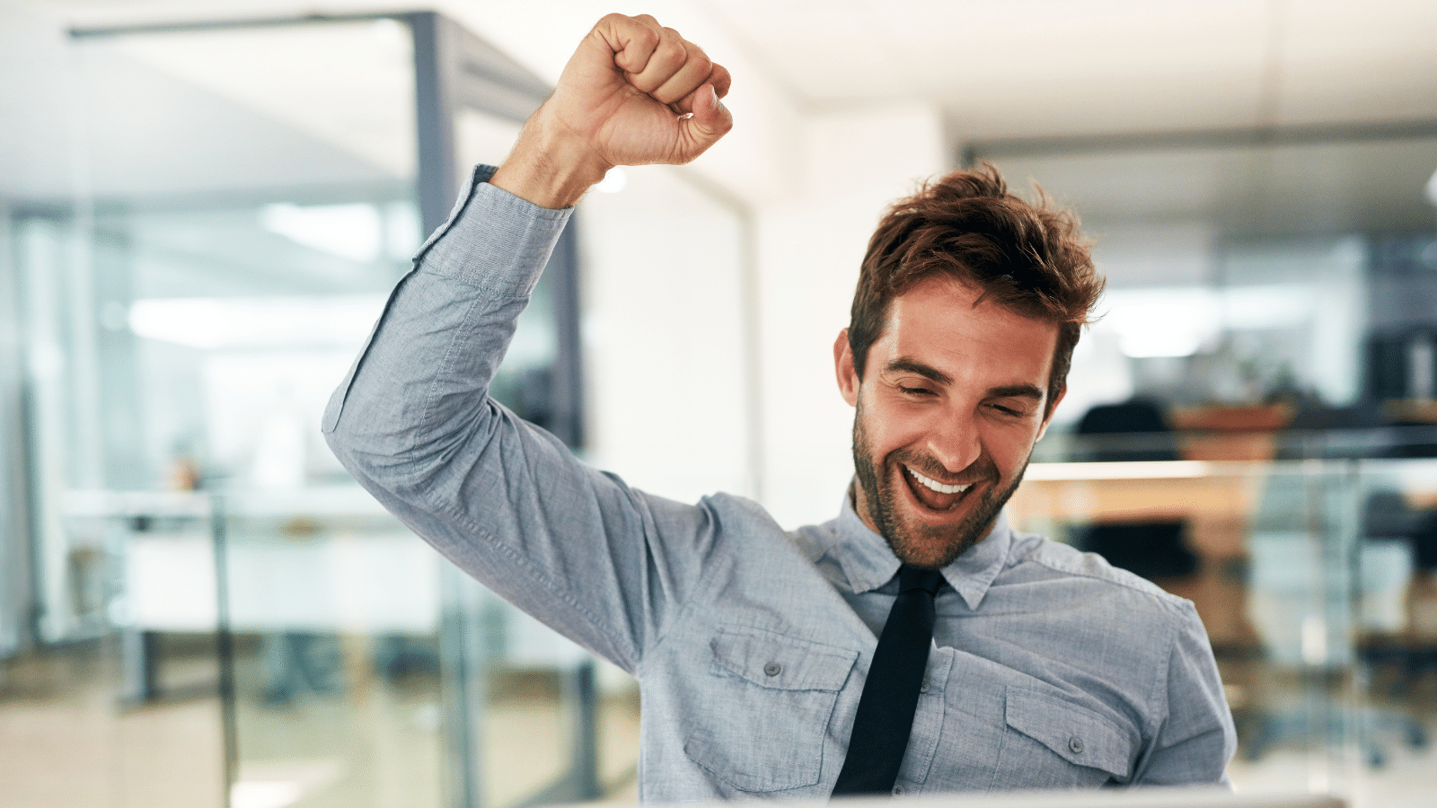 celebrating the journalist saying yes