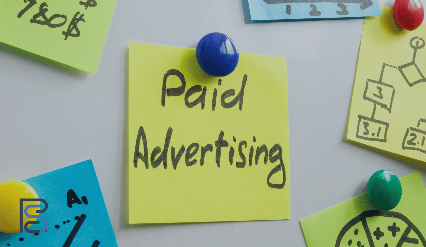 Paid advertising post it note