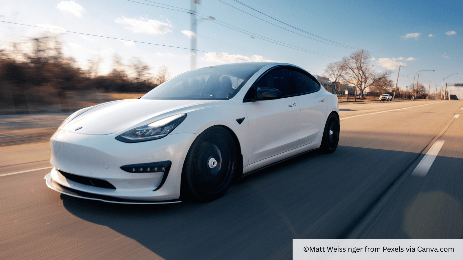 white tesla